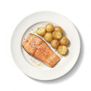 Airfryer Rainbow Trout and Potatoes for One