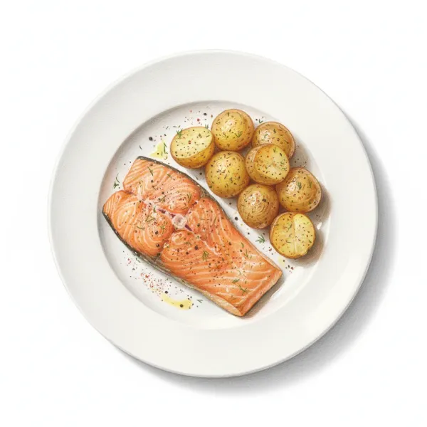 Airfryer Rainbow Trout and Potatoes for One
