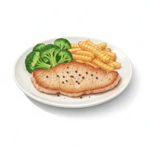 Minute Steak and French Fries